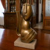 a Ion Irimescu – "Euterpe" Bronze Sculpture on Marble Pedestal
