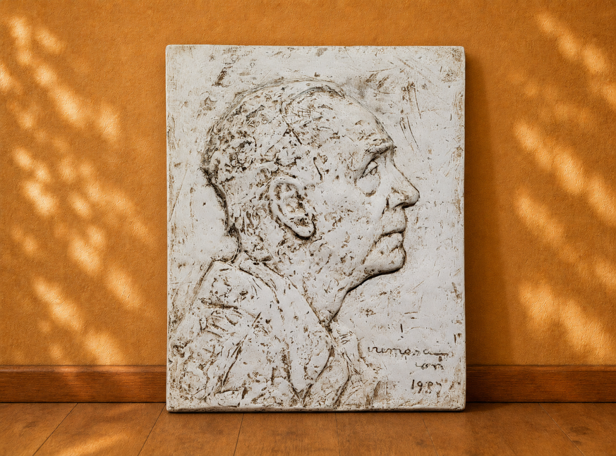 aa Ion Irimescu – "Self-Portrait" Bas-Relief